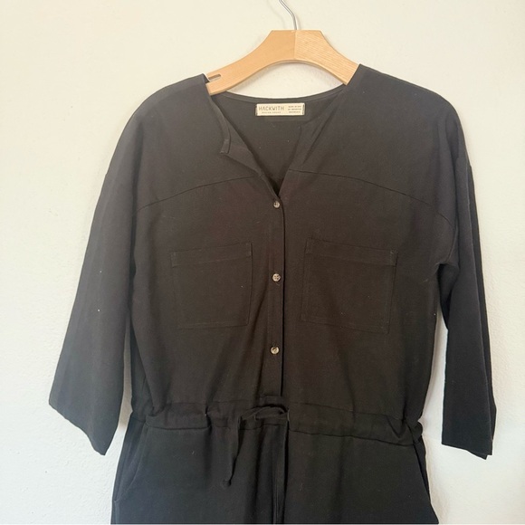 Hackwith Design house Los Angeles Black natural jumpsuit size L - Picture 6 of 13